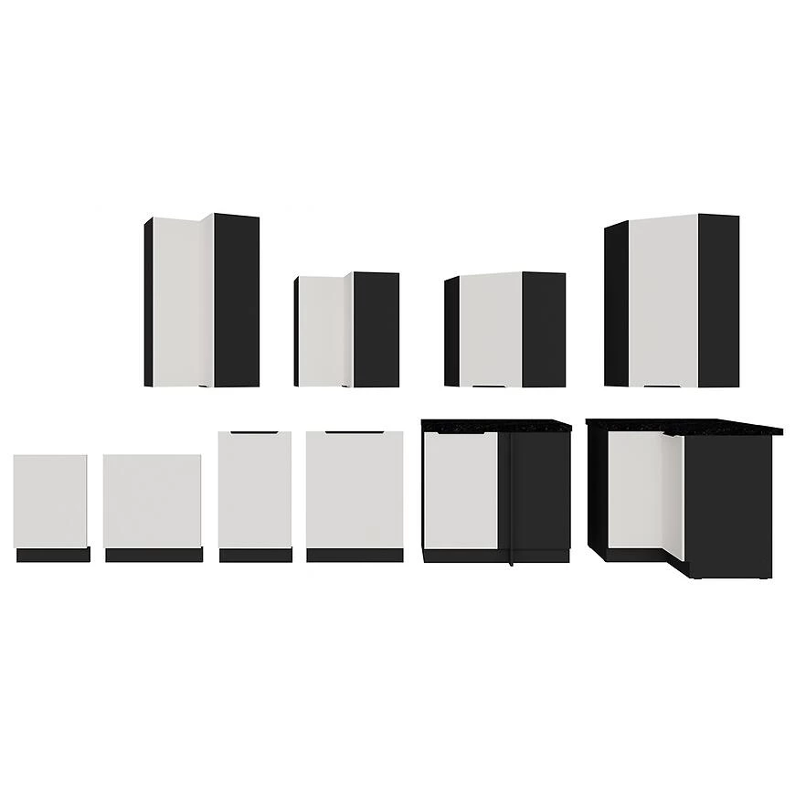 Kuhinjski ormaric Aria-belo/plavo, otporno na otiske prsti?u 50 g-72 1f