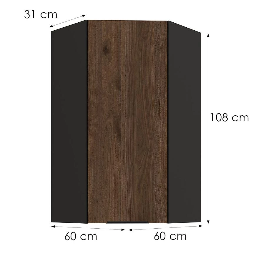 Kuhinjski ormaric Monca, okapi orah, 60x60 GN-108 1F (45°)