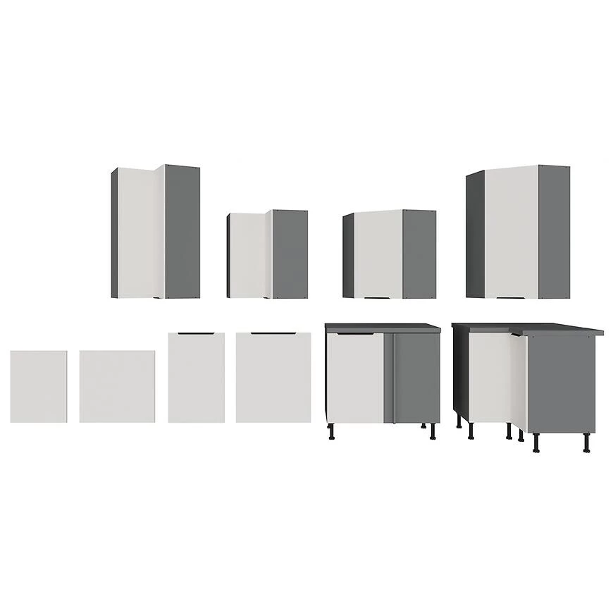 Kuhinjski ormaric Aria-beli/anti-otisak otisaka prsti?u 60x60 Gn-108 1f (45°)