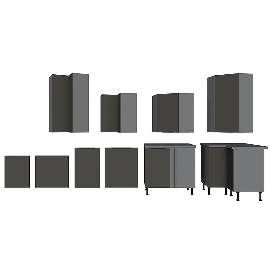 Kuhinjski ormaric Aria-Gr/Ant Fingerprint 40dk-215 2f