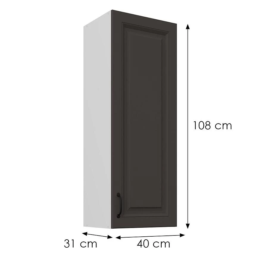 Stilo kuhinjski ormaric, grafit mat/beli 40G-108 1F
