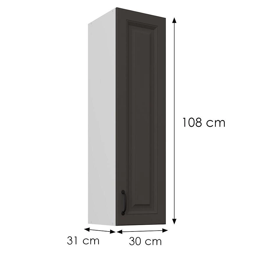 Stilo kuhinjski ormaric, grafit mat/beli 30G-108 1F