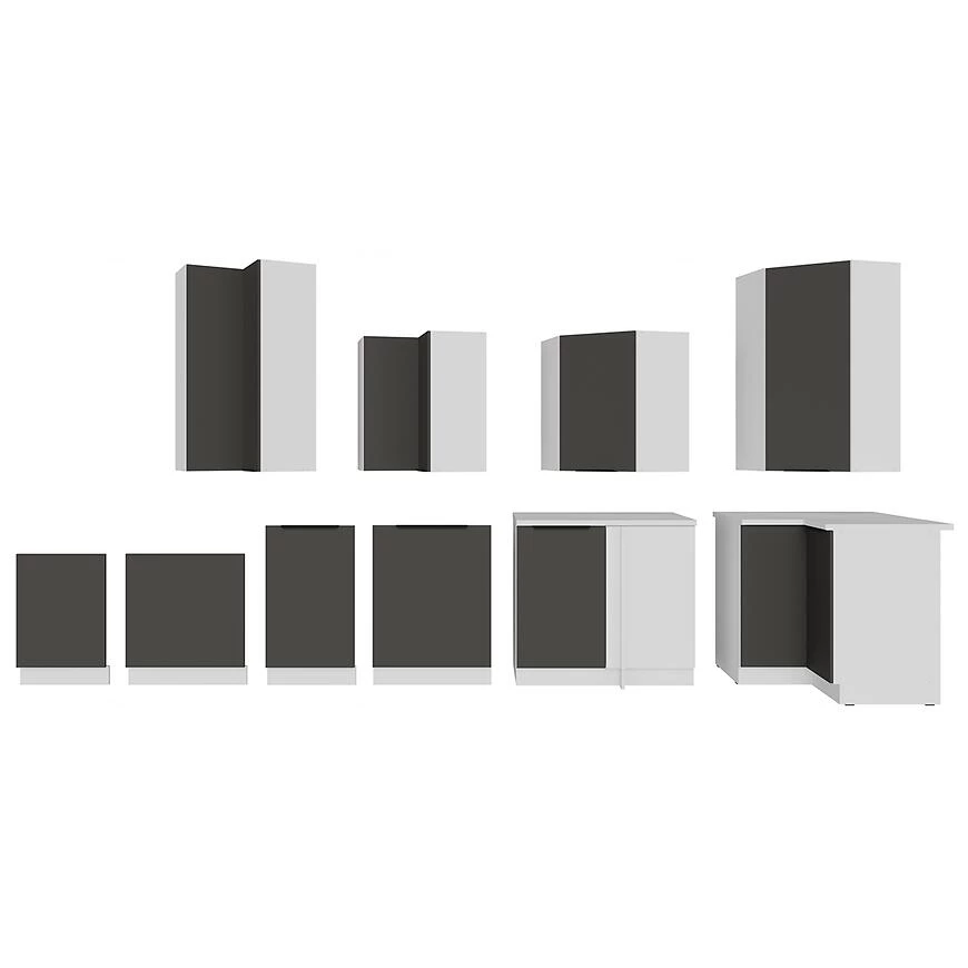 Kuhinjski ormaric Aria-Gr/Bel Anti Fingerprint 60g-108 1f