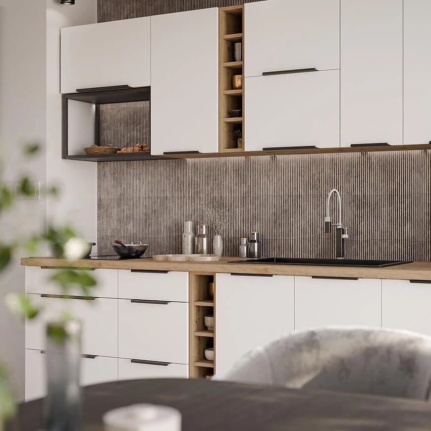 Kuhinjski front Zm Ari?a-beli/artikal protiv otisaka prsti?u 570x446