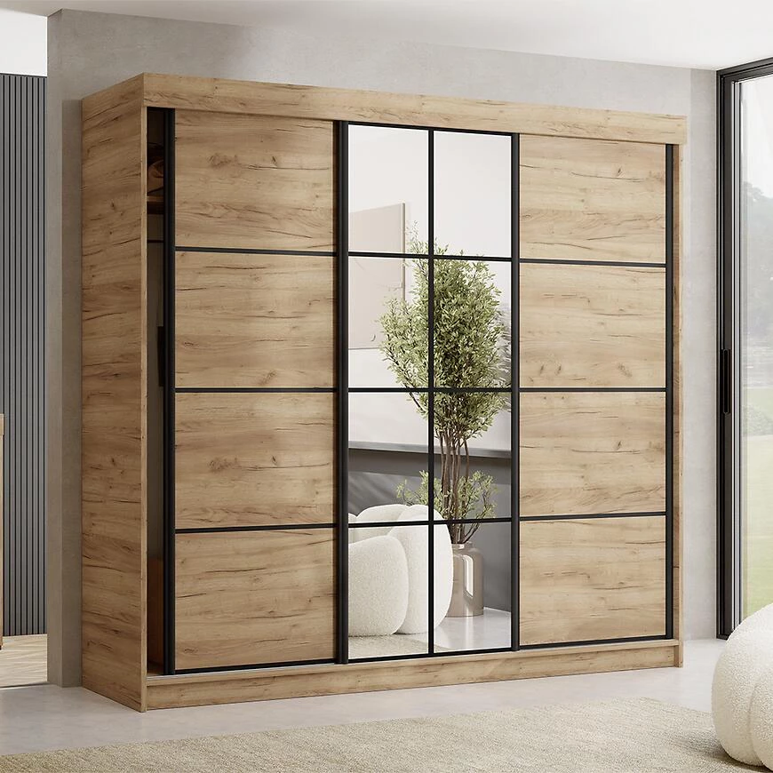 TANGER KL.ORMAR + OGLEDALO 200X59X205 HRAST