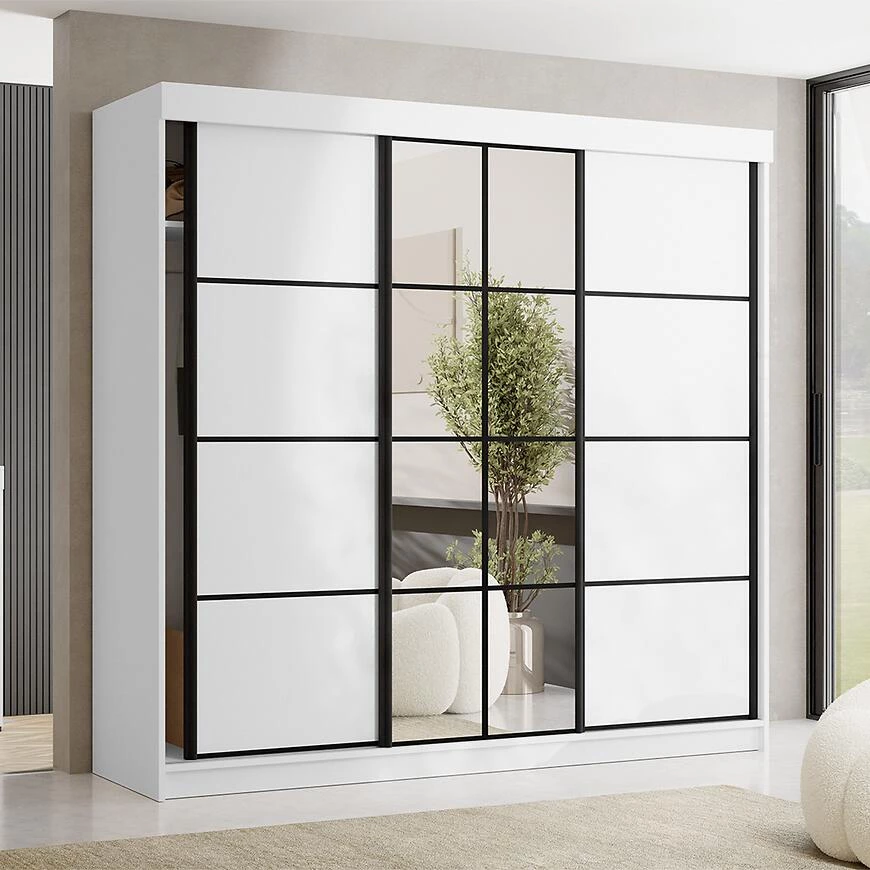 TANGER KL.ORMAR + OGLEDALO 200X59X205 BELA