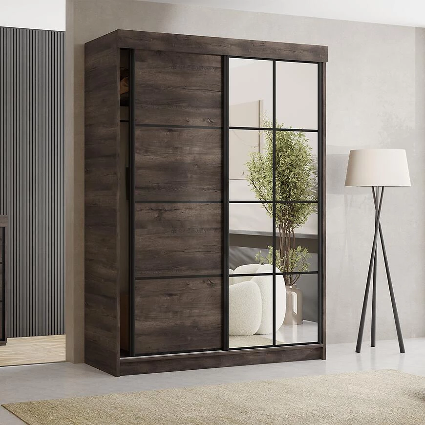 TANGER KL.ORMAR + OGLEDALO  167X59X205 TAMNA SMEÐA