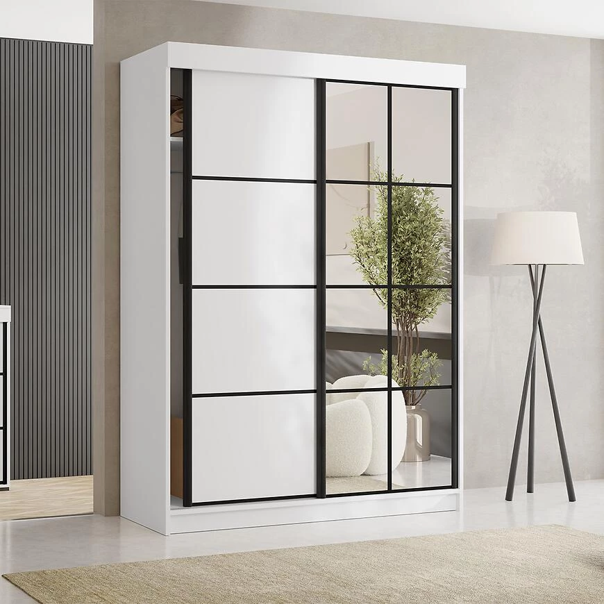 TANGER KL.ORMAR + OGLEDALO  167X59X205 BELA