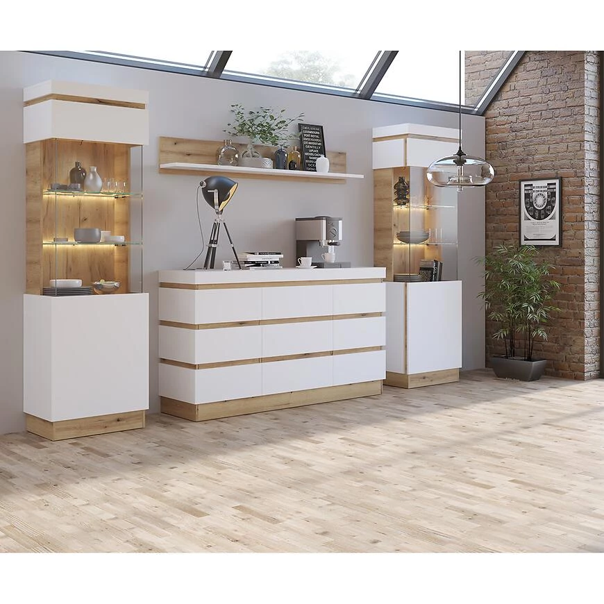 Sanya garderober i komoda SAYGG2  192.5x34.9x131 hrast/kašmir