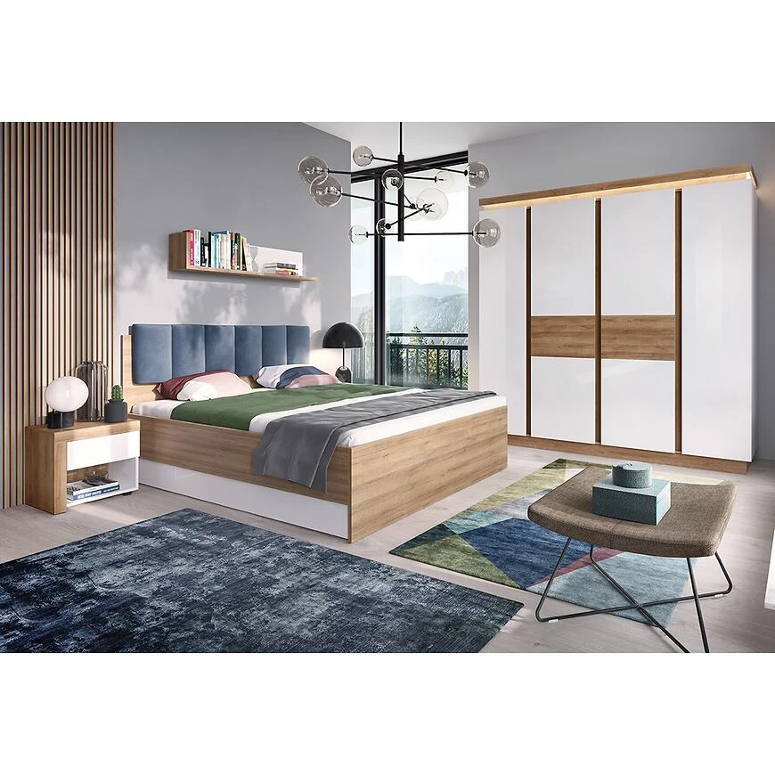 Lyon nocni ormaric Lyok03l 46.5x36x45.4  svetli hrast/bela