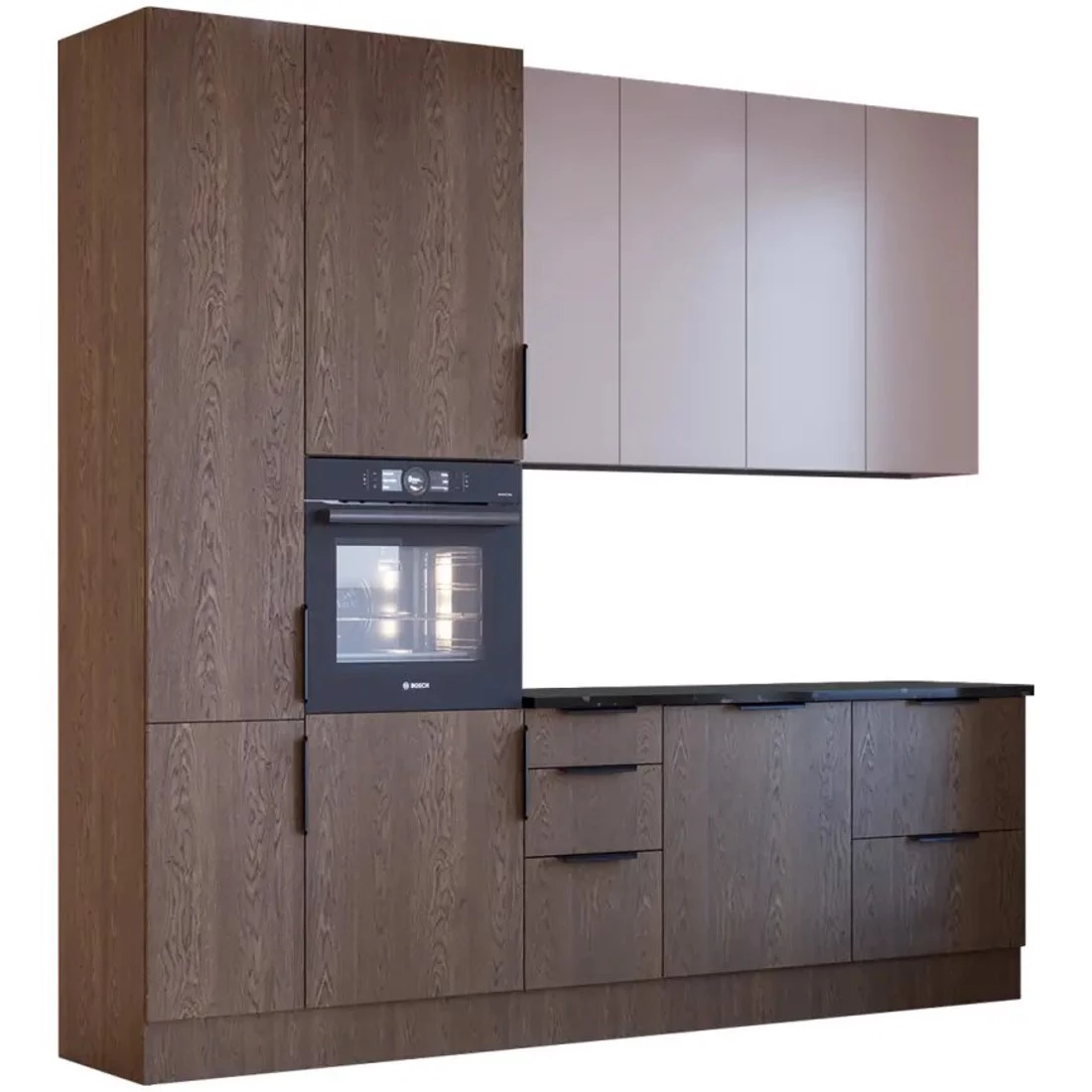 Kuhinja Luxeo 260 cm baltic storm/beige