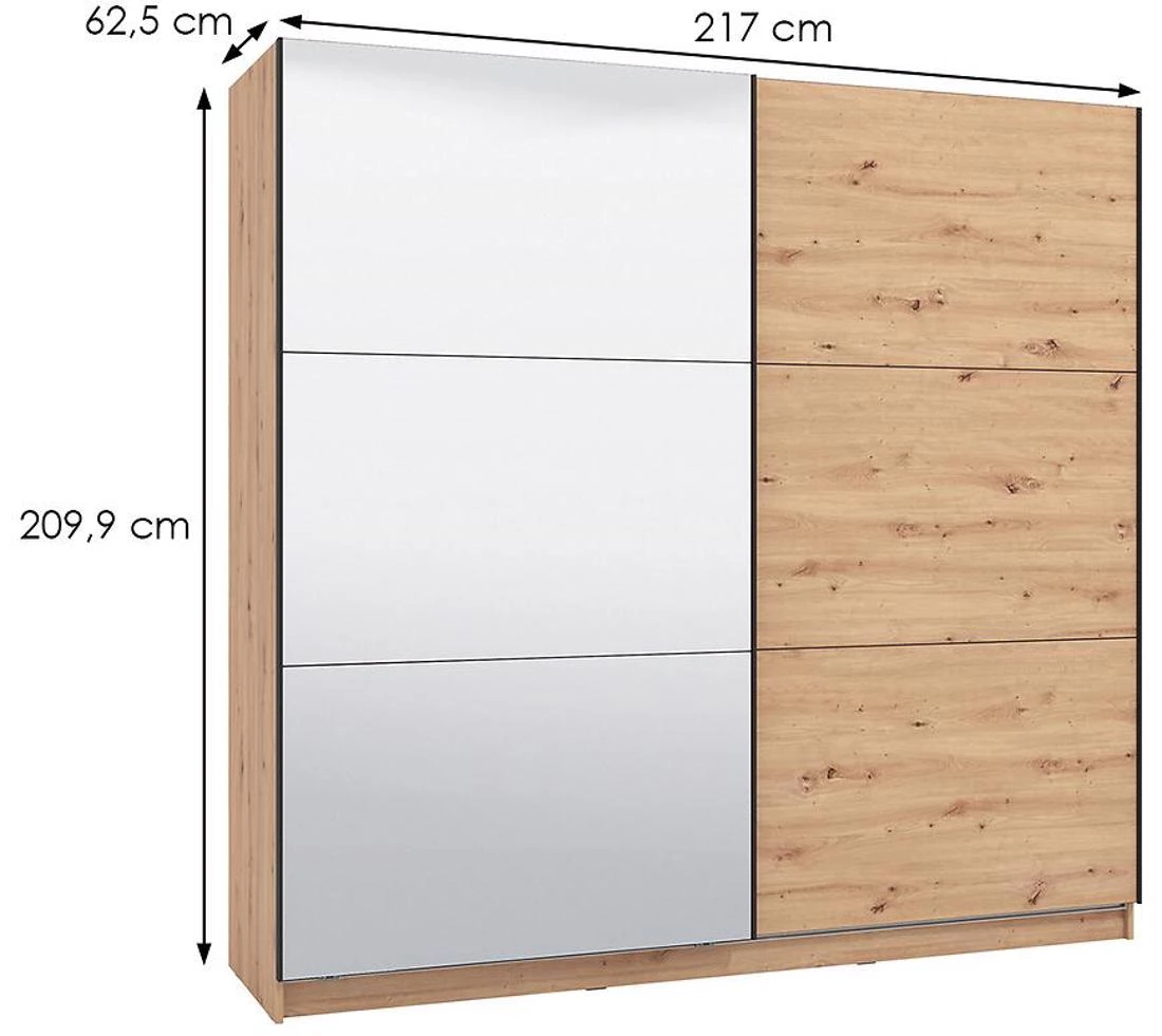 Sierra klizni garderober 217x62.5x209.9 cm artisan