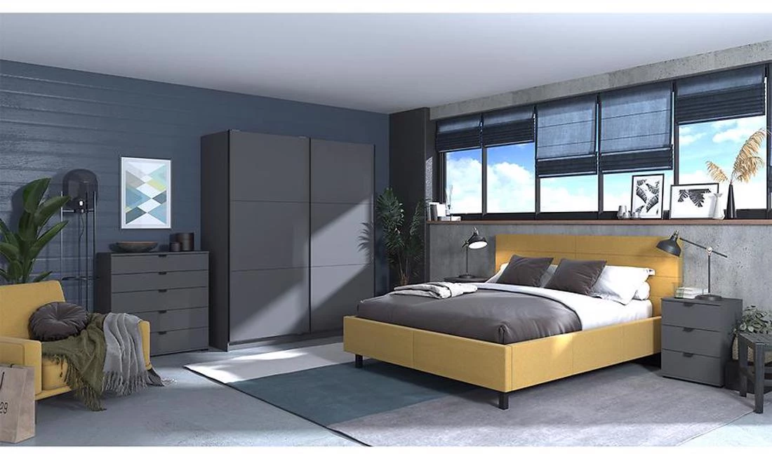 Sierra klizni garderober 178.8x62.5x178.8 cm grafit