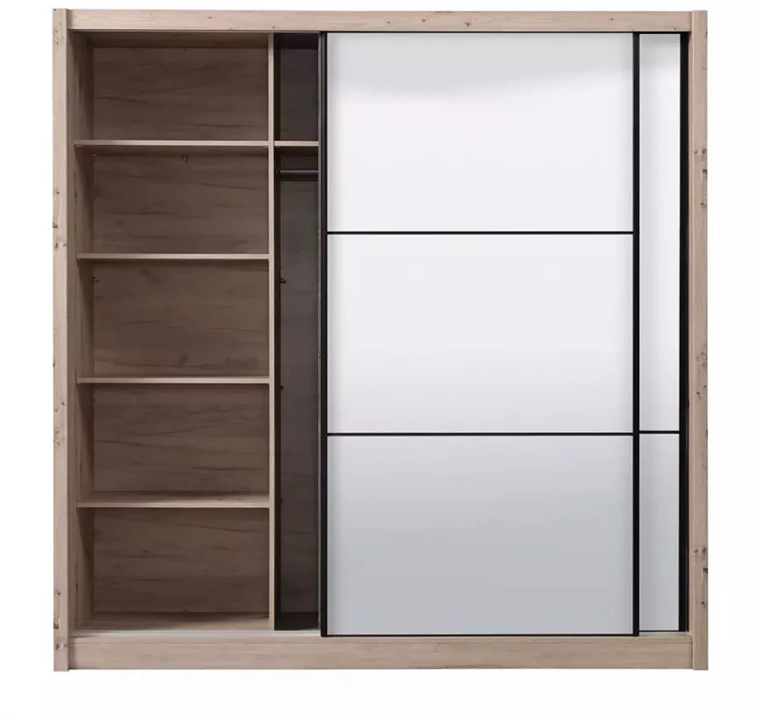 Navara klizni garderober 213.2x59.8x215.7 cm sivi hrast