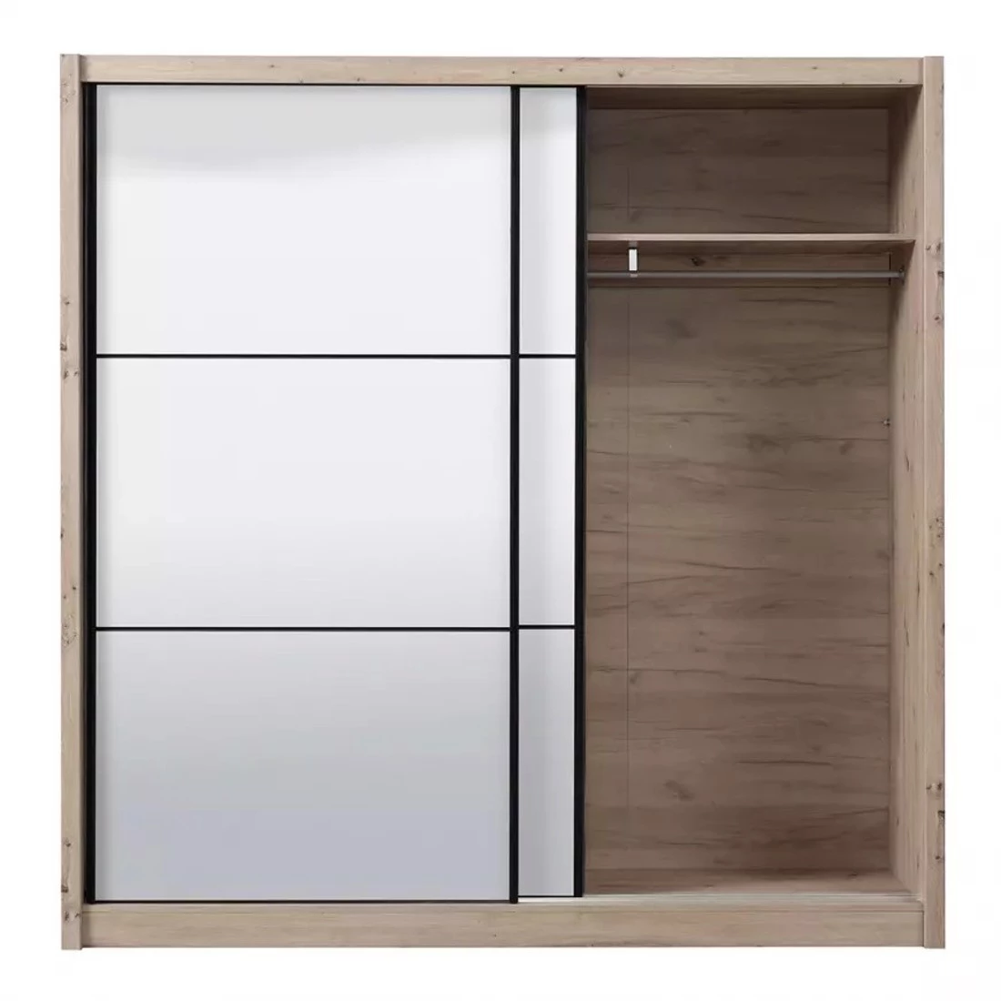 Navara klizni garderober 213.2x59.8x215.7 cm sivi hrast