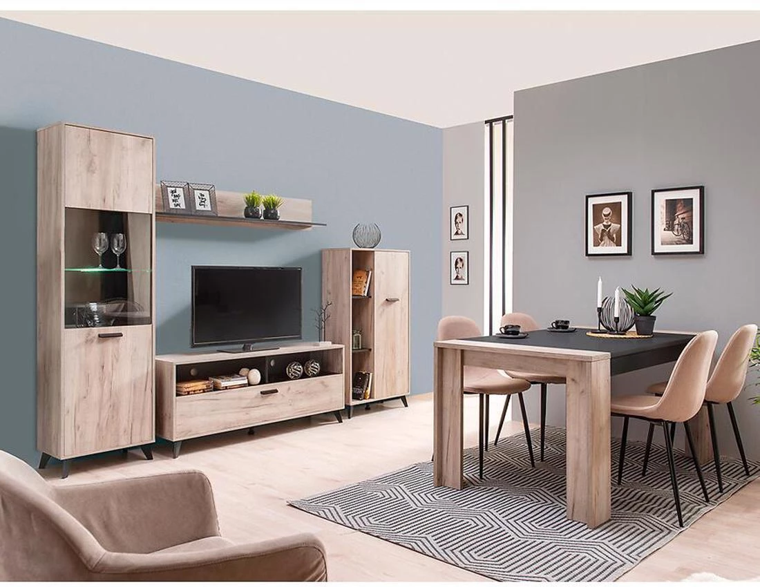 Umbria komoda 137.6X40X90.5 sivi hrast