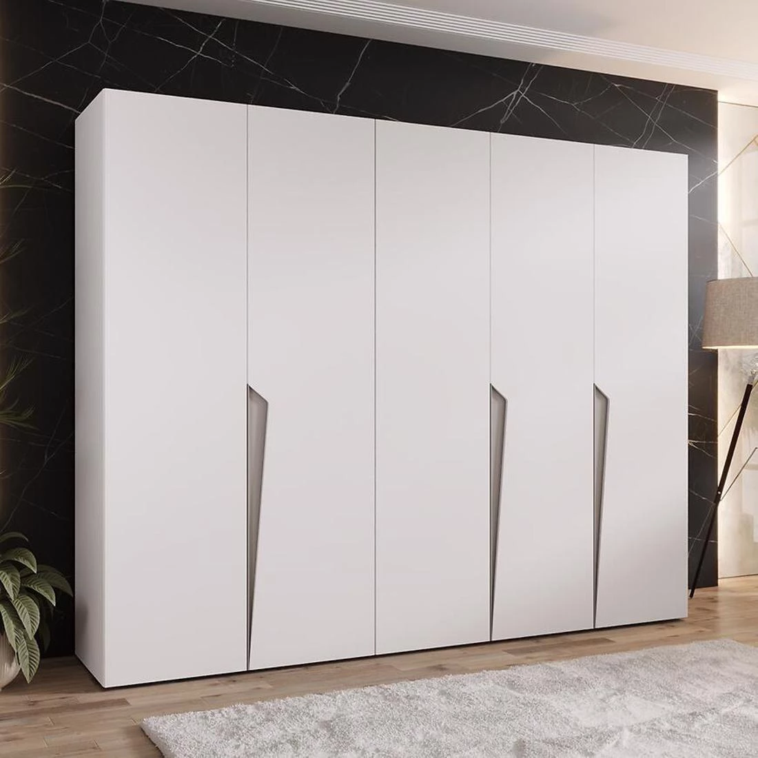 Piano ormar 250x50x202 cm bela/kašmir