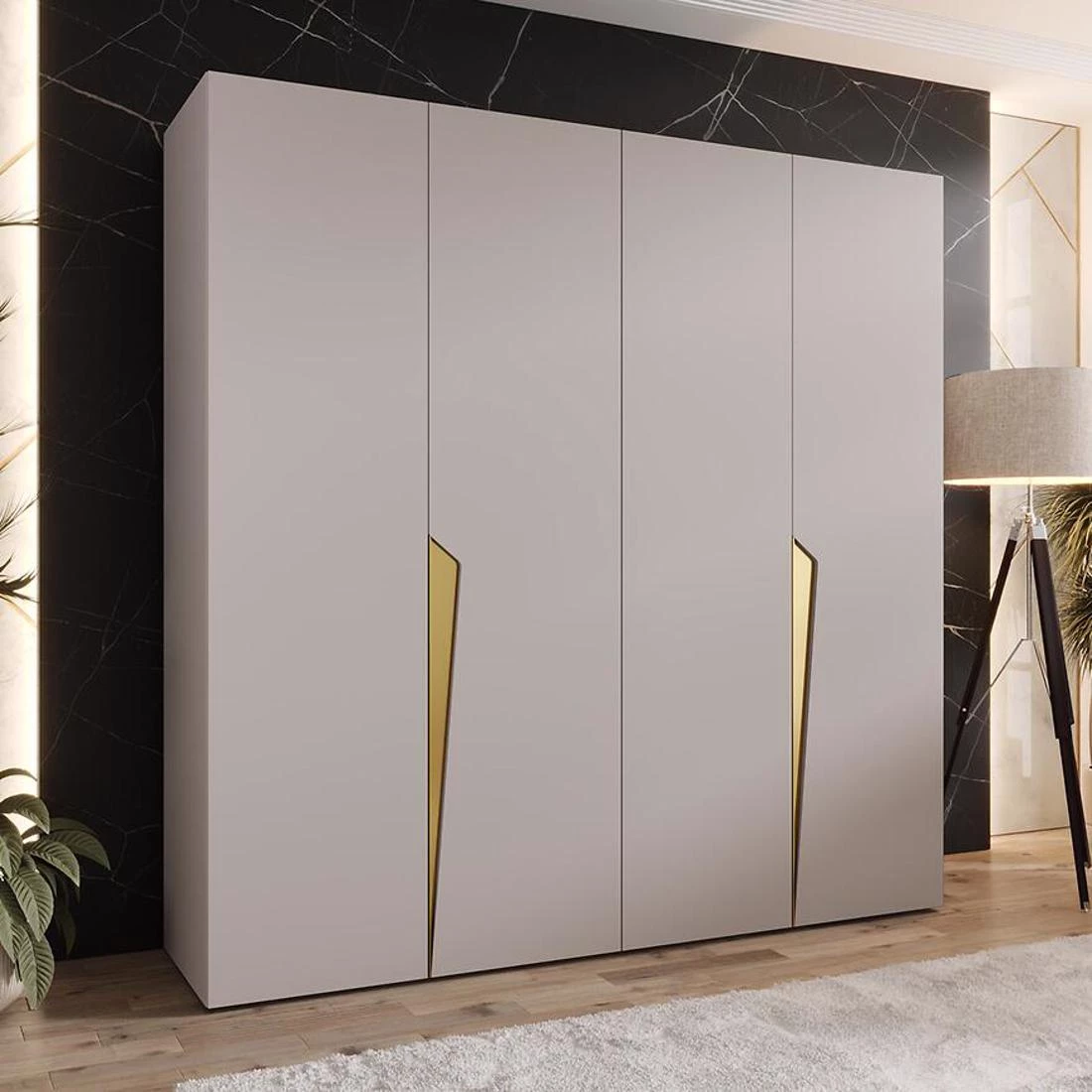 Piano ormar 200x50x202 cm kašmir/zlatna