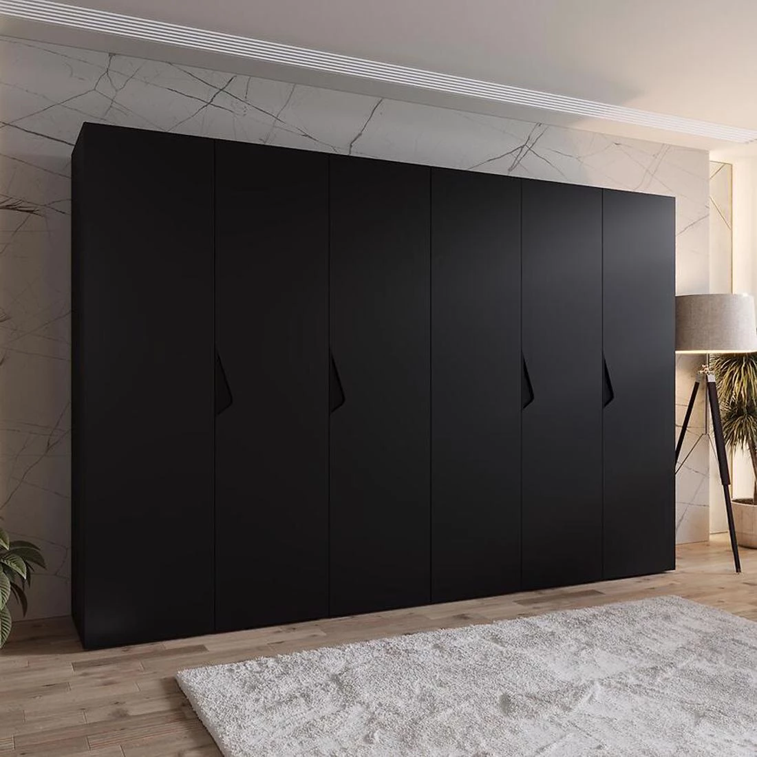 Sandi ormar 300x50x202 cm crna