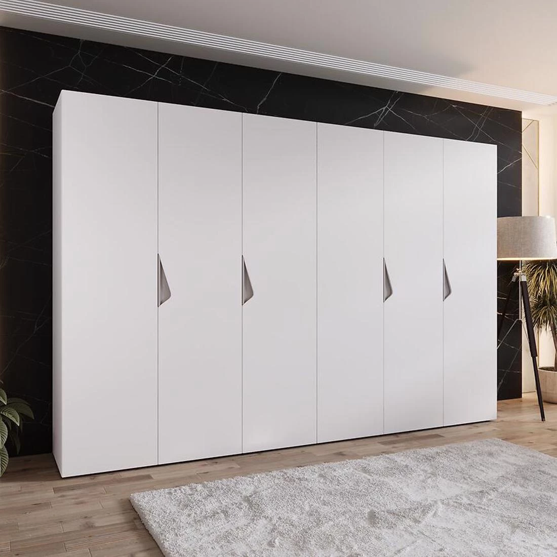 Sandi ormar 300x50x202 cm bela/kašmir