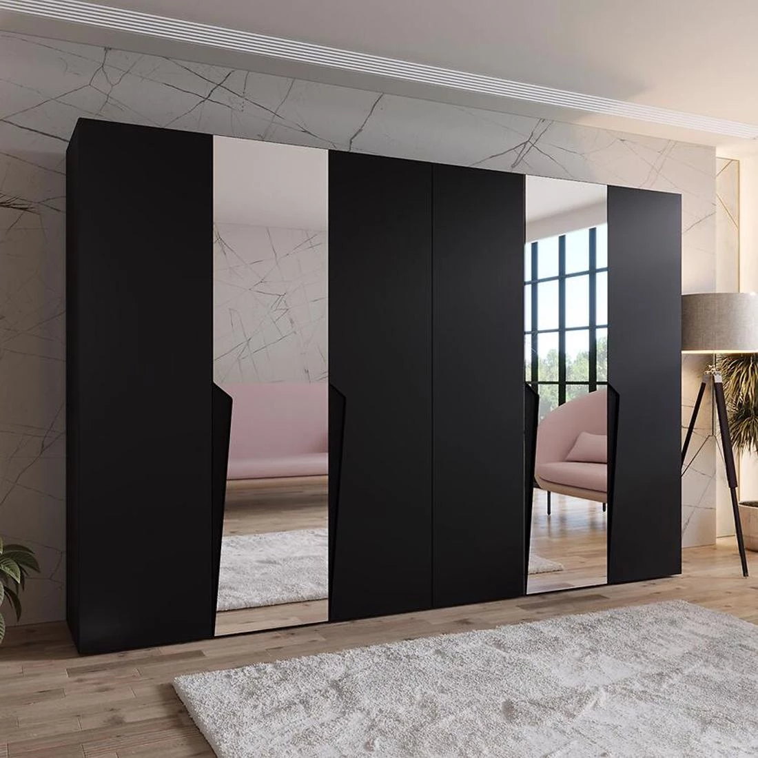 Piano ormar 300x50x202 cm crna
