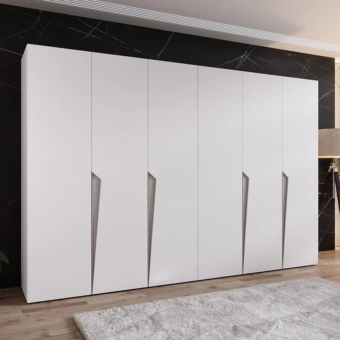 Piano ormar 300x50x202 cm bela/kašmir