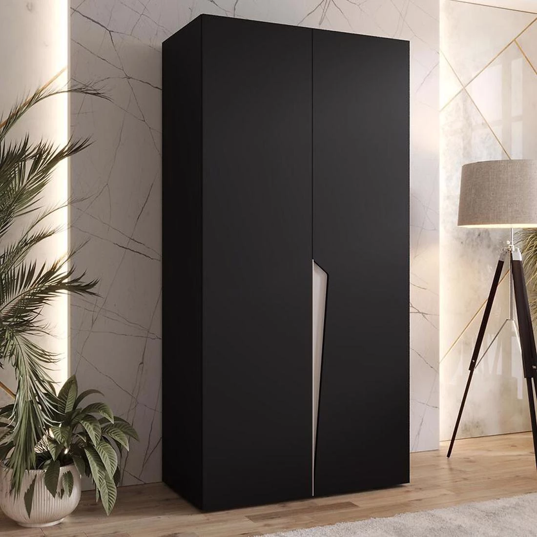 Piano ormar 100x50x202 cm crna/kašmir
