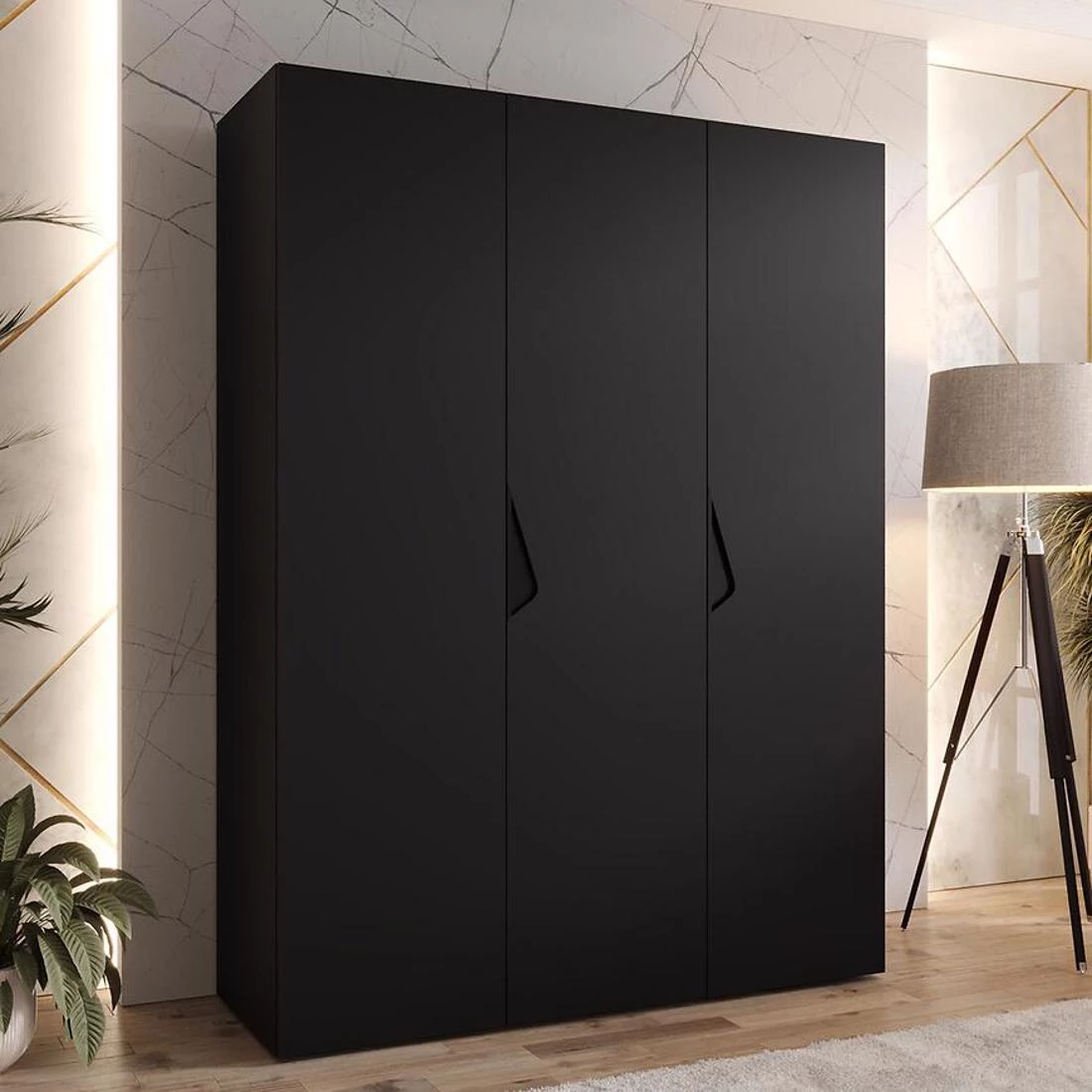 Sandi ormar 150x50x202 cm crna