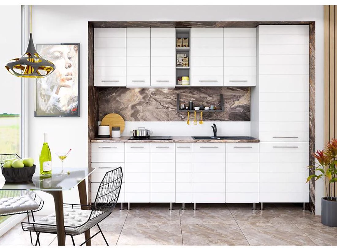 Gornji ugaoni kuhinjski element Daria 60×60×72 cm siva/bela