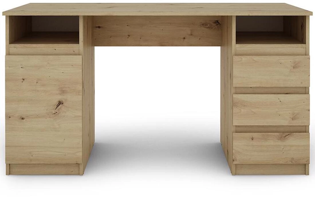 Hugo BR 1D 3S radni sto 138x55x75 cm artisan hrast