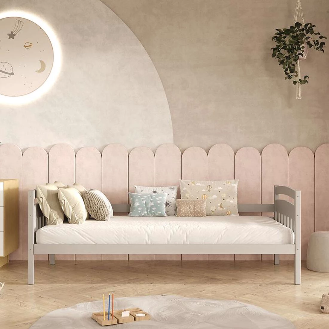 Tosia krevet 90x200 cm siva