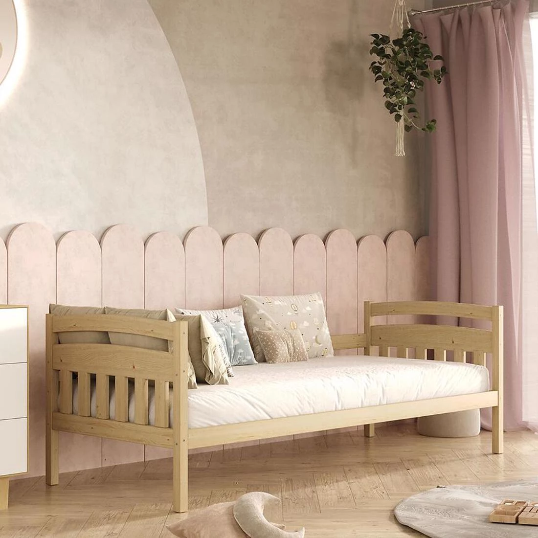 Tosia krevet 90x200 cm prirodni, lakirani