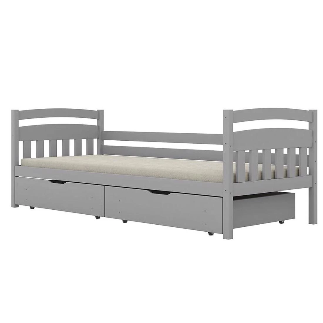 Tosia krevet sa fiokama 80x180 cm siva