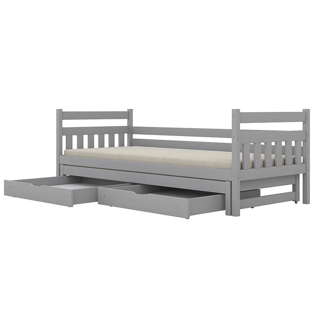 Dawid krevet sa dodatnim prostorom za spavanje + fioke, 80x160 cm siva