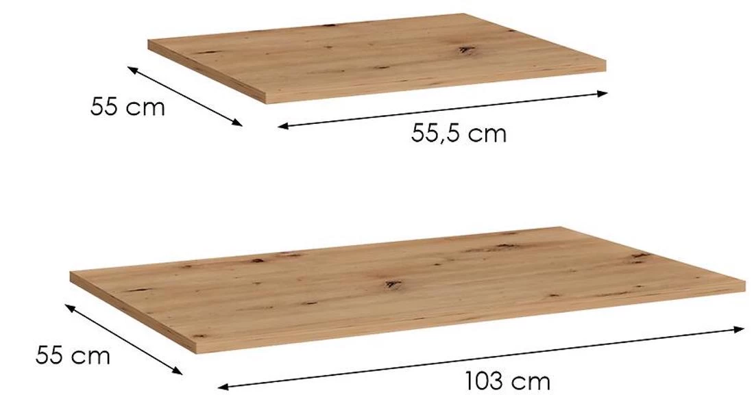 Marbella/Alicante 300 set polica za ormar 55,5/103x55x3,5 cm zanatski hrast