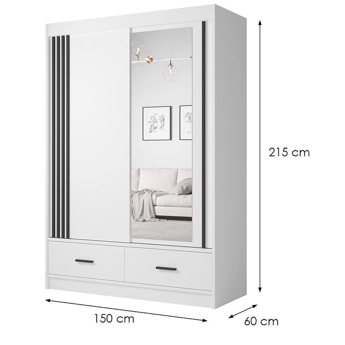 Canada Ca-24 ormar 150x60x215 cm bela
