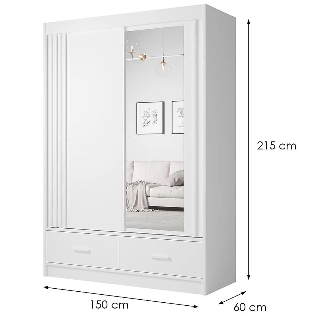 Canada Ca-21 ormar 150x60x215 cm bela
