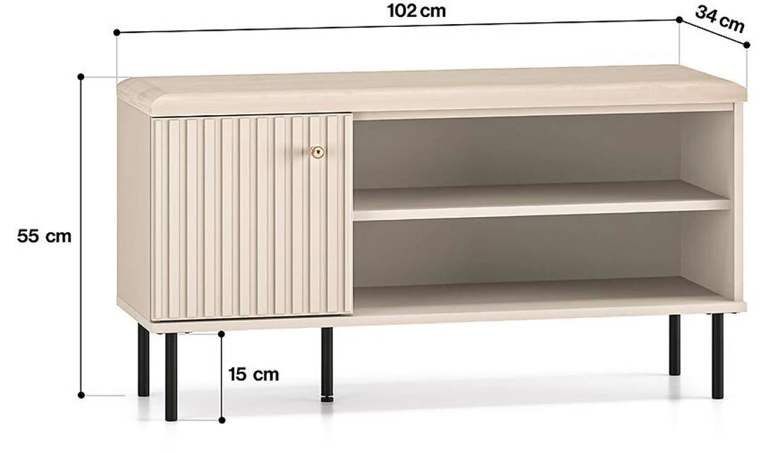 Sophie IV predsoblje 102X34X192 cm kašmir
