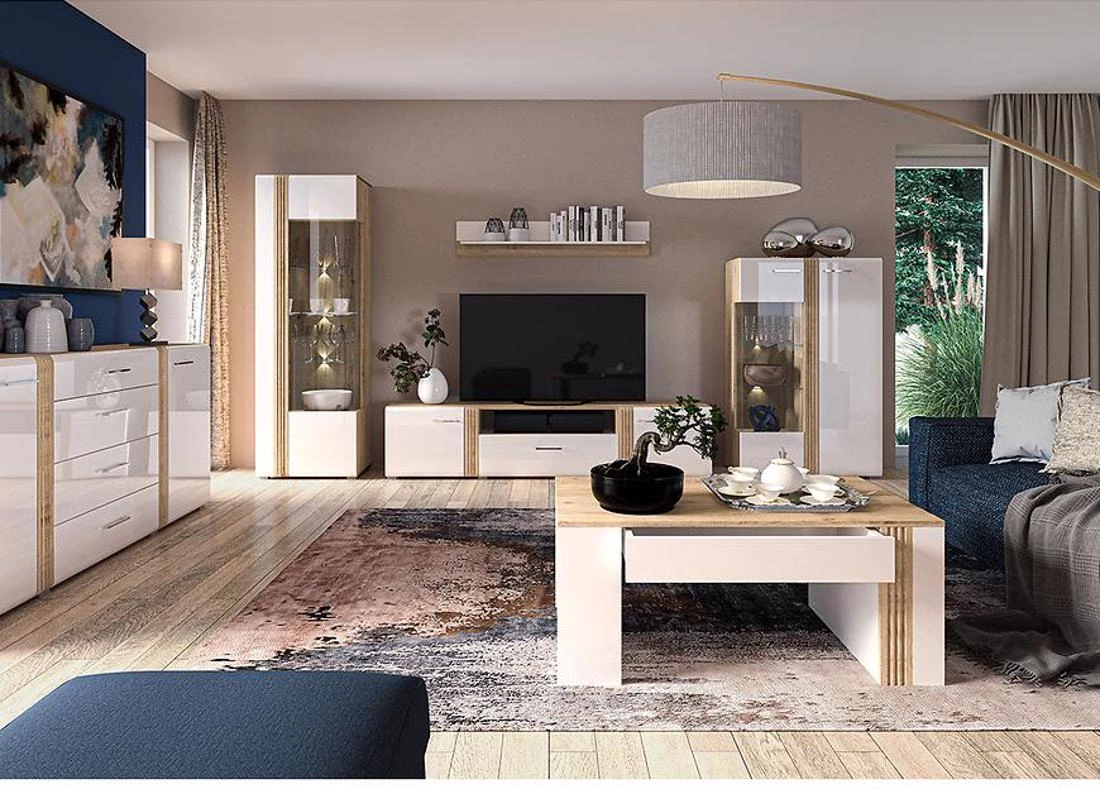 Adagio 08 dodatak a za TV ormaric 60x42x47 castello hrast/beli sjaj