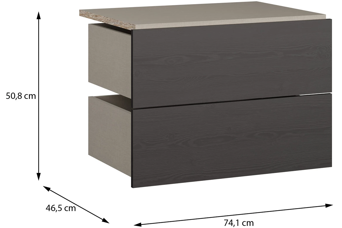 Moduklix fioke za korpus 74.1x50.8 cm hrast