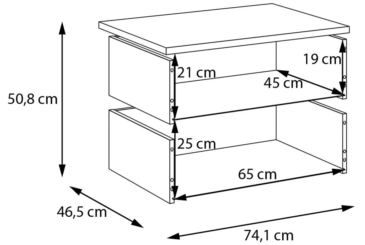 Moduklix fioke 2 kom za korpus 74.1x50.8 cm pešcano bež