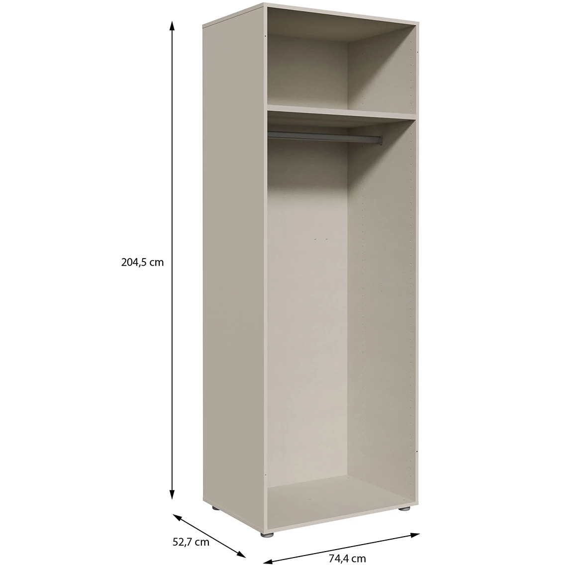 Moduklix korpus garderobera 74.4x204.5 cm pešcano bež