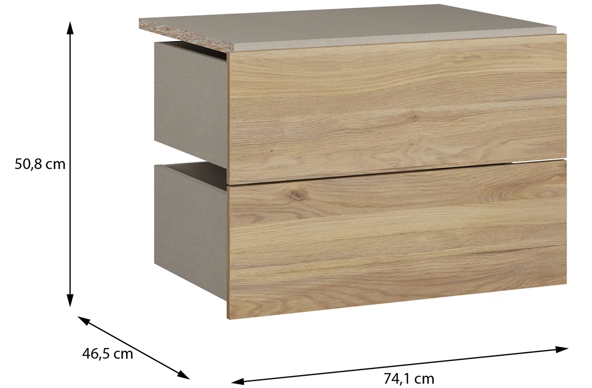 Moduklix fioke za korpus 74.1x50.8 cm maubella hrast