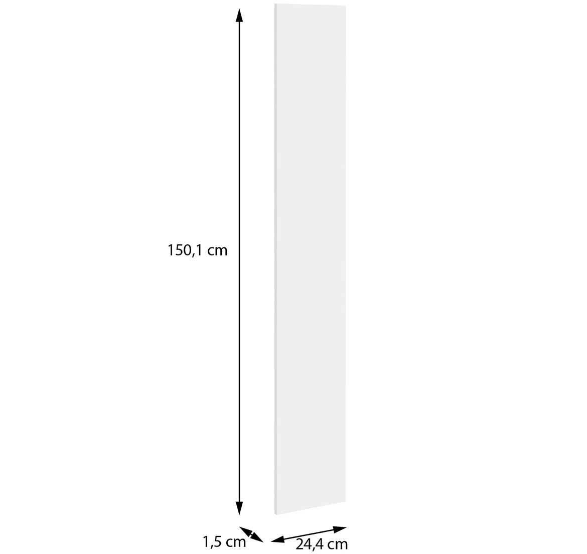 Moduklix fronta garderobe 150.1x25 cm bela