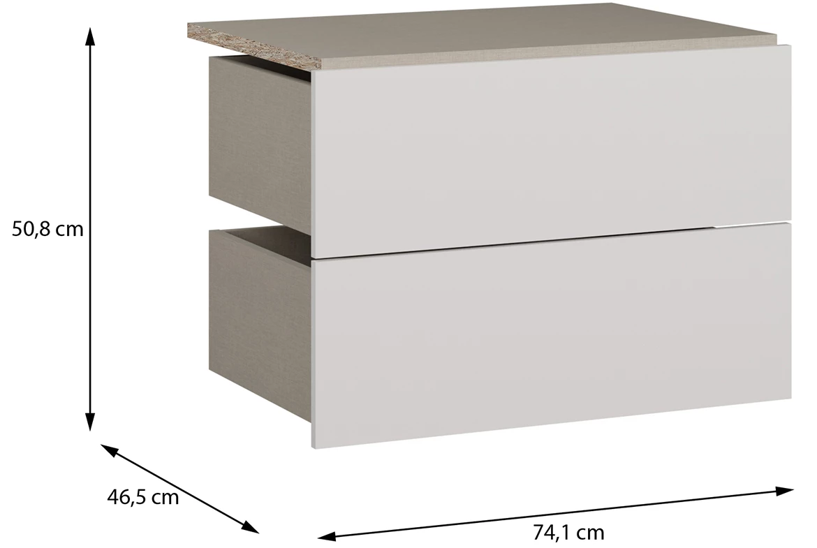 Moduklix fioke za korpus 74.1x50.8 cm bela