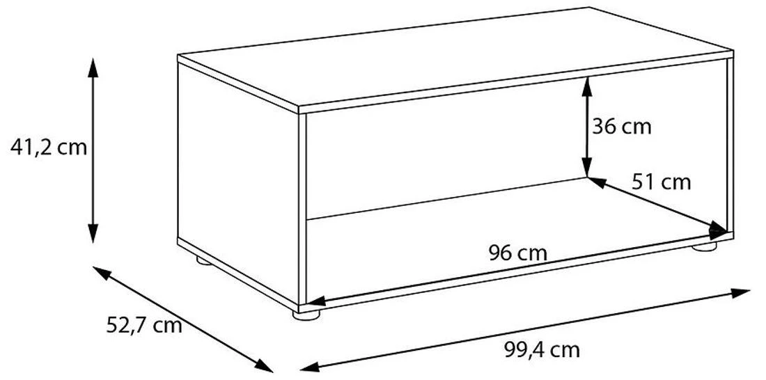 Moduklix stalak garderobera 99.4x41.2 cm hrast