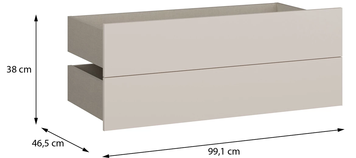 Moduklix fioke 2 kom za korpus 99.1x38 cm pešcano bež