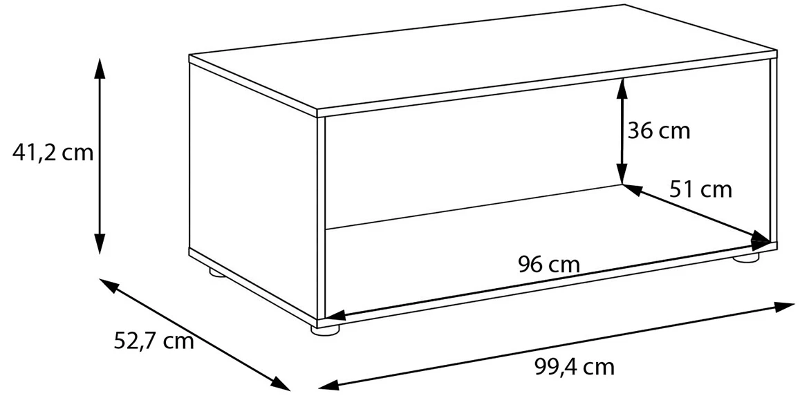 Moduklix stalak ormara 99.4x41.2 cm moubella hrast