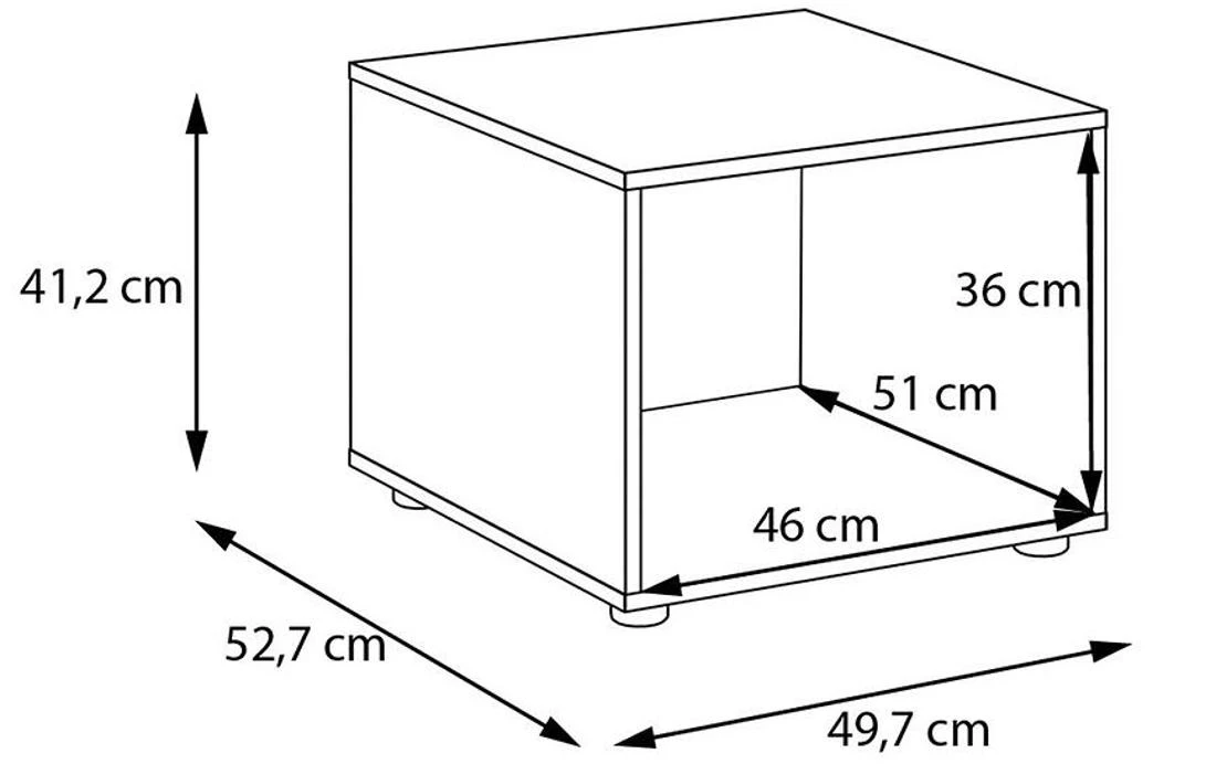 Moduklix stalak garderobera 49.7x41.2 cm moubella hrast