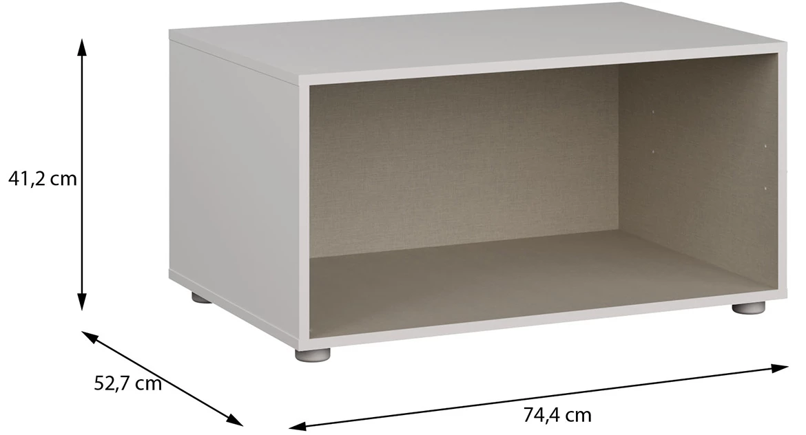 Modukliks garderoberski stalak 74.4x41.2 cm beli